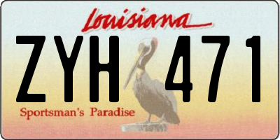 LA license plate ZYH471