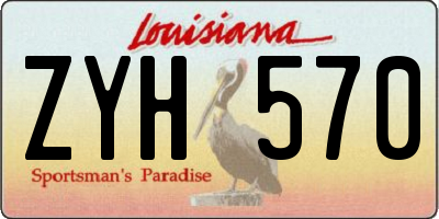 LA license plate ZYH570