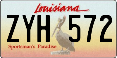 LA license plate ZYH572