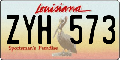 LA license plate ZYH573