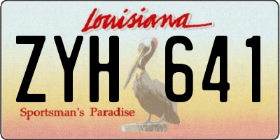 LA license plate ZYH641