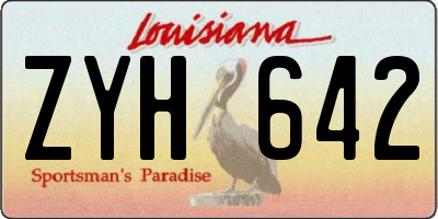LA license plate ZYH642