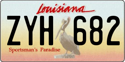 LA license plate ZYH682