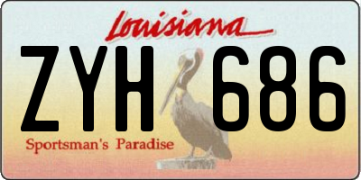 LA license plate ZYH686