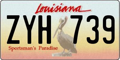 LA license plate ZYH739