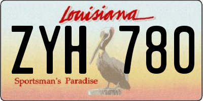 LA license plate ZYH780