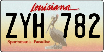 LA license plate ZYH782