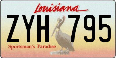 LA license plate ZYH795