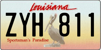 LA license plate ZYH811