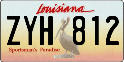 LA license plate ZYH812