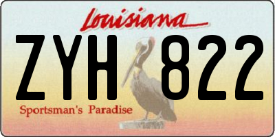 LA license plate ZYH822