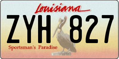 LA license plate ZYH827