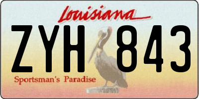 LA license plate ZYH843