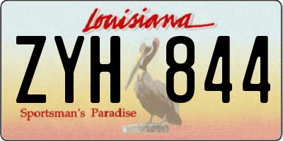 LA license plate ZYH844