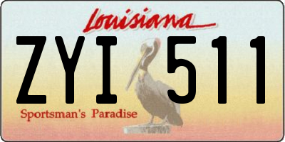 LA license plate ZYI511