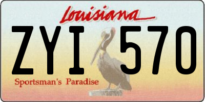 LA license plate ZYI570