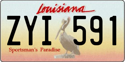 LA license plate ZYI591