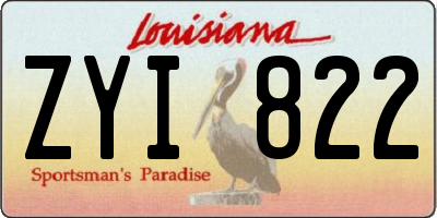 LA license plate ZYI822
