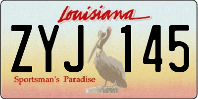 LA license plate ZYJ145