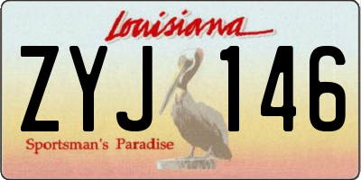 LA license plate ZYJ146