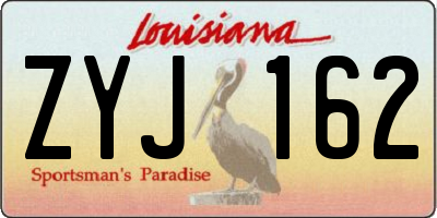 LA license plate ZYJ162