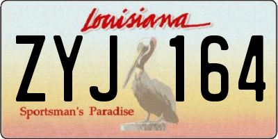 LA license plate ZYJ164