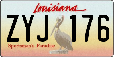 LA license plate ZYJ176