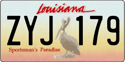 LA license plate ZYJ179