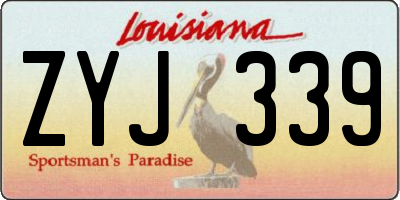 LA license plate ZYJ339