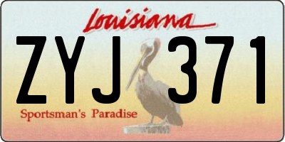 LA license plate ZYJ371