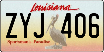 LA license plate ZYJ406