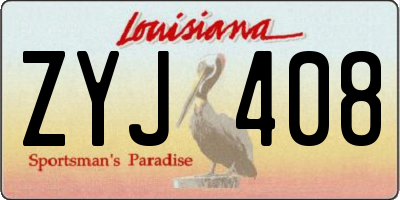 LA license plate ZYJ408