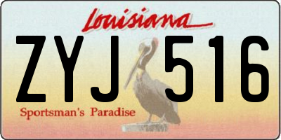 LA license plate ZYJ516