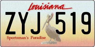LA license plate ZYJ519
