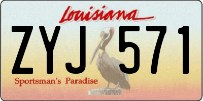 LA license plate ZYJ571