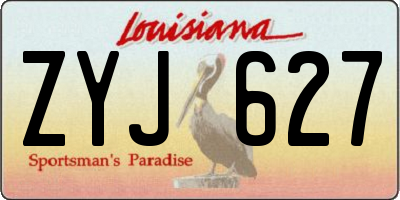 LA license plate ZYJ627