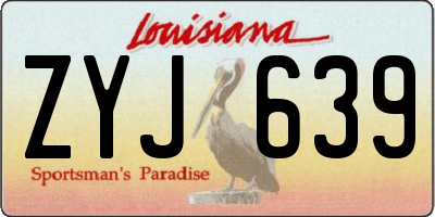 LA license plate ZYJ639