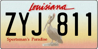 LA license plate ZYJ811