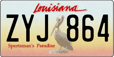 LA license plate ZYJ864
