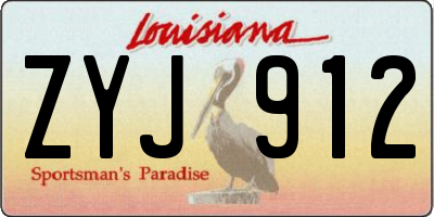 LA license plate ZYJ912