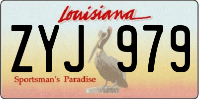 LA license plate ZYJ979