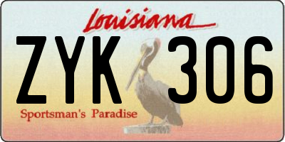 LA license plate ZYK306