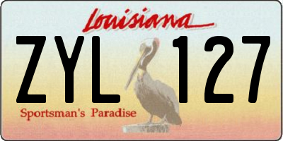 LA license plate ZYL127