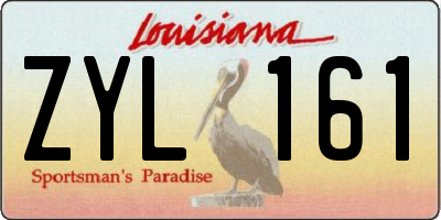 LA license plate ZYL161