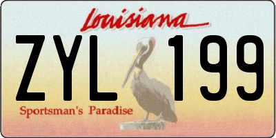 LA license plate ZYL199