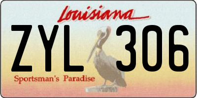 LA license plate ZYL306