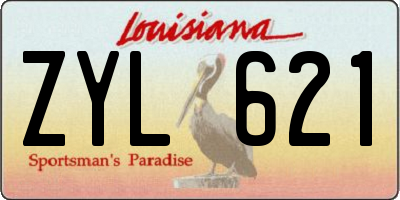 LA license plate ZYL621