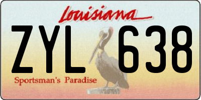 LA license plate ZYL638