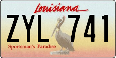 LA license plate ZYL741