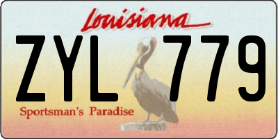 LA license plate ZYL779